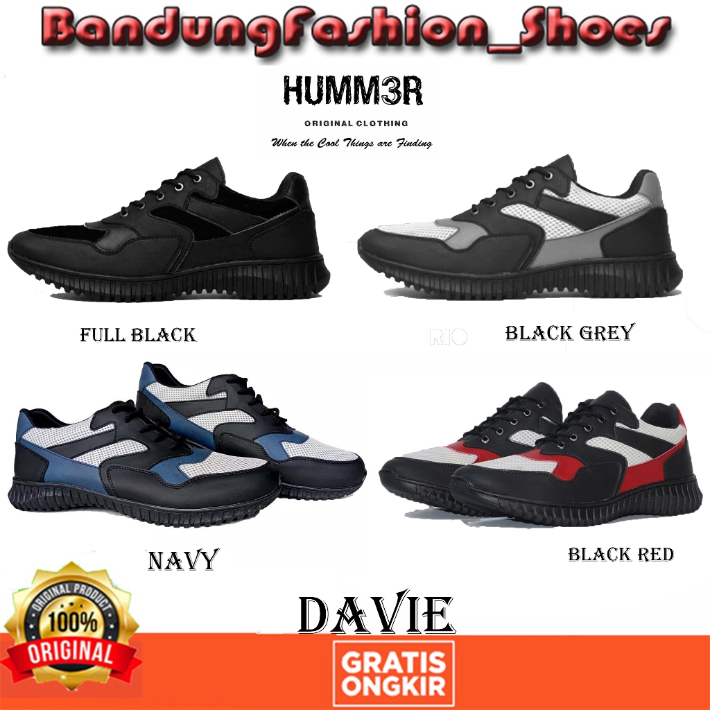 Humm3r Davie - Sepatu Jumbo Olahraga Pria Sneakers Ukuran Besar Big Size 44 45 46 47 48 49 50 51 52