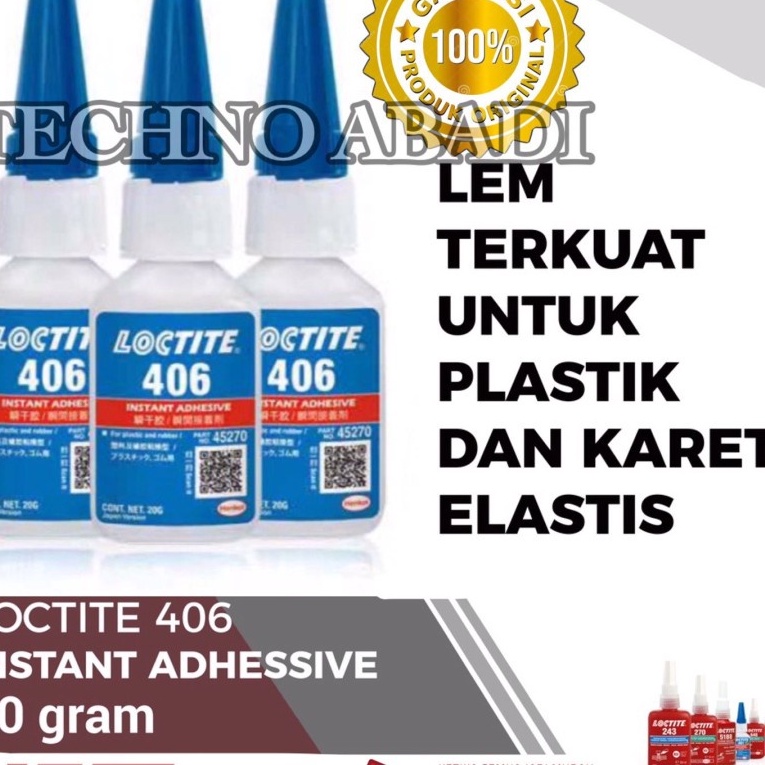 

KI3 LEM LOCTITE 46 2 GRAM ORIGINAL LOCTITE 46 LEM PLASTIK 2GR
