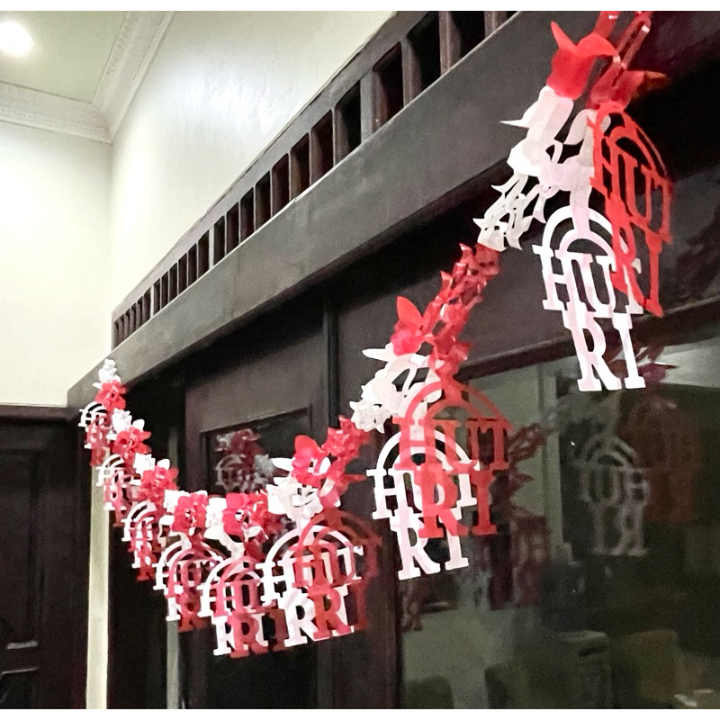 TERLENGKAP GARLAND HUT RI / GARLAND DIRGAHAYU RI / GARLAND MERAH PUTIH / SLINGER HUT RI / HIASAN HUT