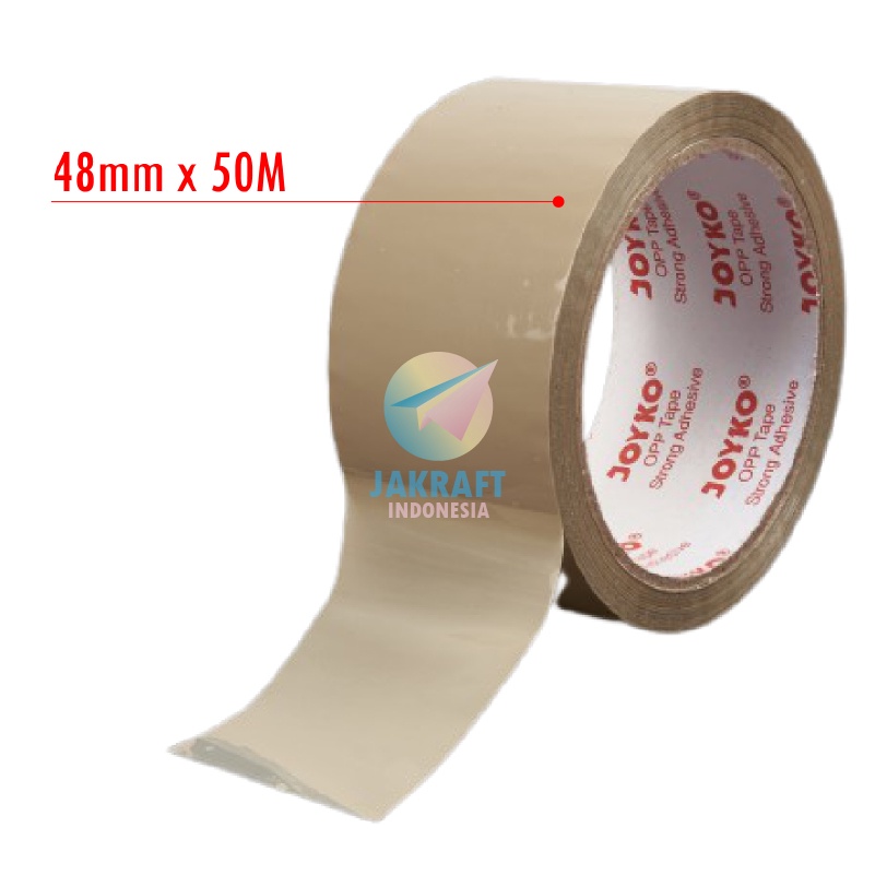 

TERLARIS 1 Pcs Lakban Cokelat JOYKO 2 Inch 48 mm x 5 Meter Coklat Tan OPP2A5 Adhesive Tape Besar