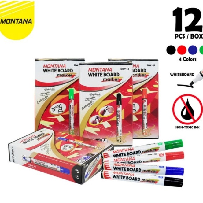 

FG2 SPIDOL WHITEBOARD MONTANA MW 12 SPIDOL BISA DI HAPUS 12 PC SEPIDOL HAPUS