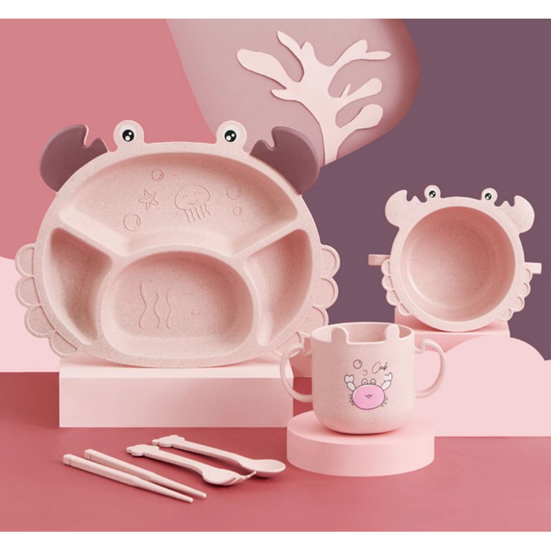 BONBOX piring set anak kepiting