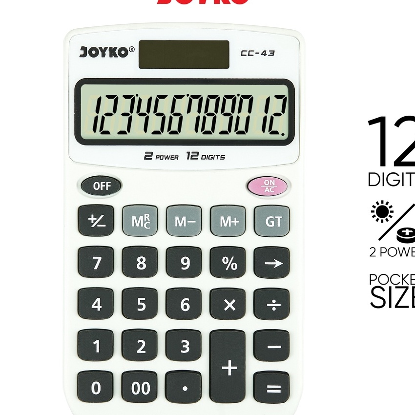 

Terbaik Calculator Kalkulator Joyko CC43 12 Digits