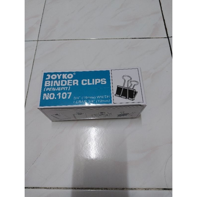 

BINDER CLIP NO.107 JOYKO 3/4" ( 19MM )
