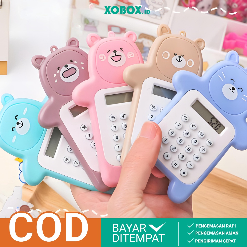 

DISCOUNT TODAY Gantungan Kalkulator Kecil 8 Digit Motif Beruang Lucu Portable Tombol Karet ATK4 XOBOX