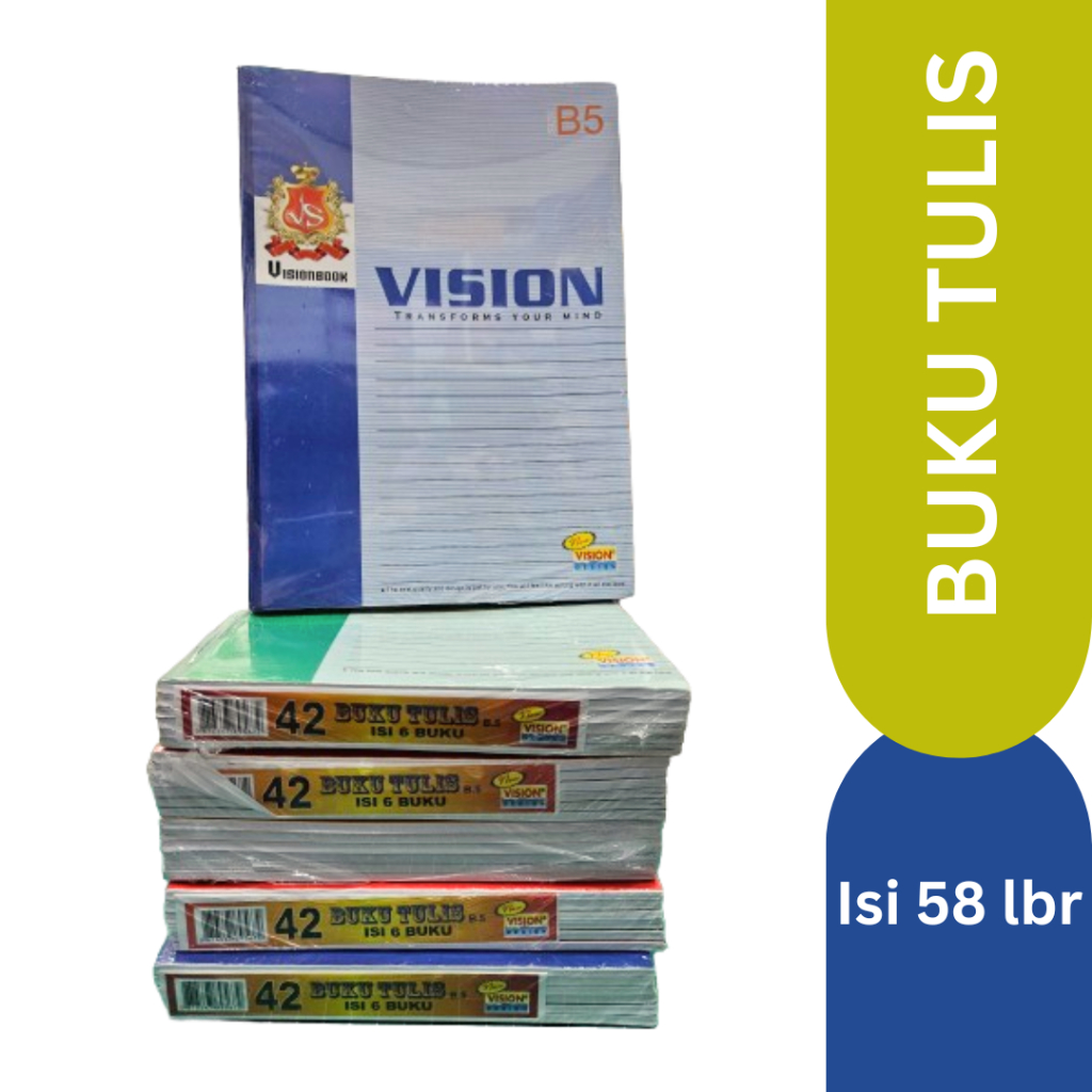 

(PAK) VISION 42 LEMBAR B5 BOXY BUKU TULIS GARIS ISI 6 BUKU