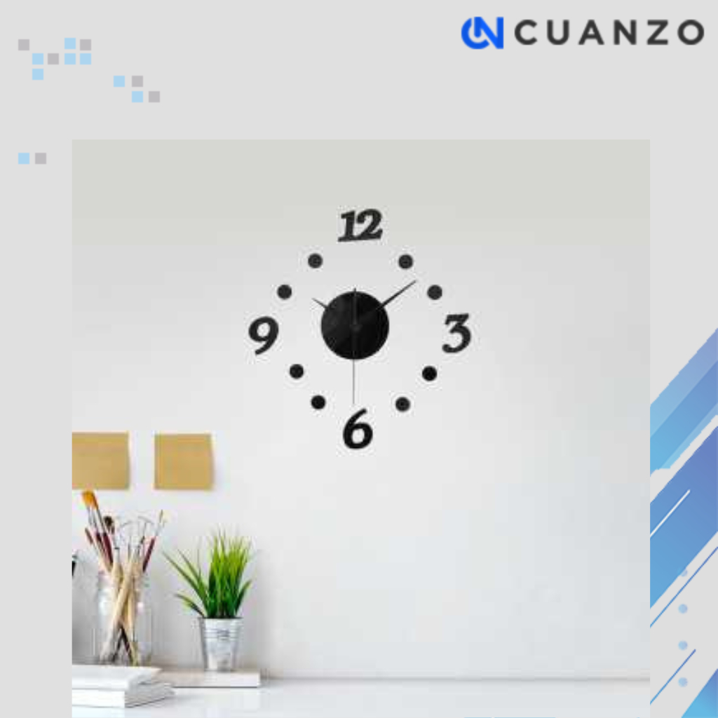 Jam Dinding DIY Giant Clock Creative Design 30cm / Jam Dinding Aesthetic Digital Besar Jumbo Besar U