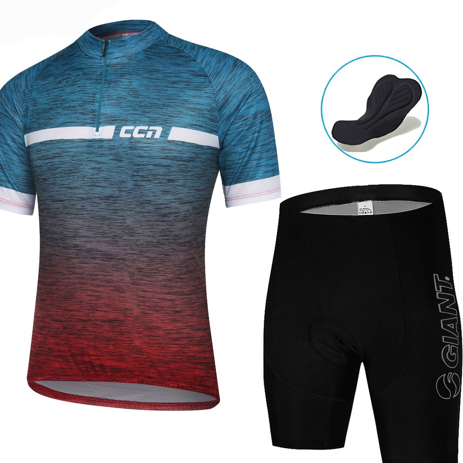 Paling Popular Setelan Jersey Sepeda Dan Celana Sepeda Polos CCN Kaos Gowes Sepeda Road Bike MTB den