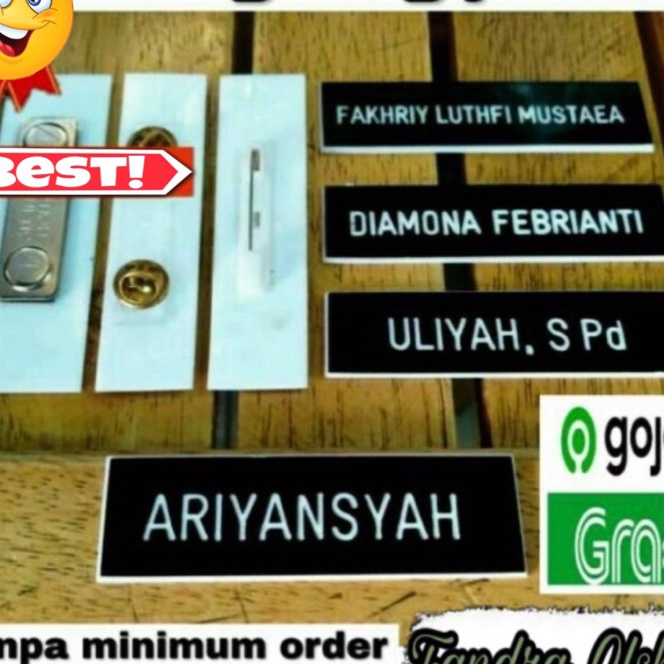 

Potongan Papan Nama Dada PDH PNS Siswa Akrilik Name Tag Gravir Peniti Paku Magnet Kualitas Terbaik