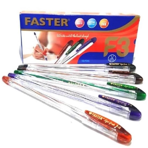 

FG2 12pcs Pulpen Pen Pena Bolpen Faster F3 5mm