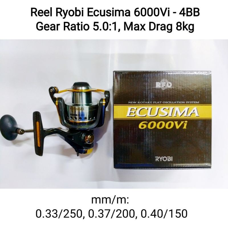 Reel Pancing / Kerekan Pancing RYOBI ECUSIMA Vi 6000