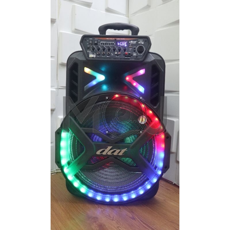 Speaker Ampli Bluetooth Portable DAT DT-1810 + 2 Mic (18 Inch)