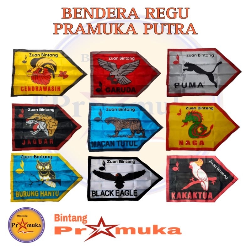BENDERA REGU PRAMUKA PUTRA / BENDERA REGU PRAMUKA