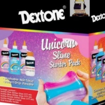 

KI3 Dextone glitter slime kit rainbow unicorn