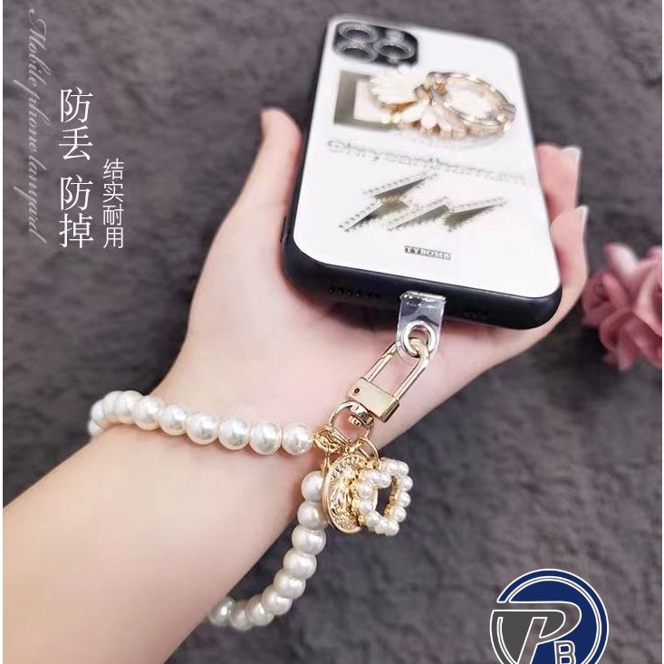 

Spesial SM2 Tali Lanyard Manik Manik Mutiara Akrilik Anti Hilang untuk case Hp Universal PB3334