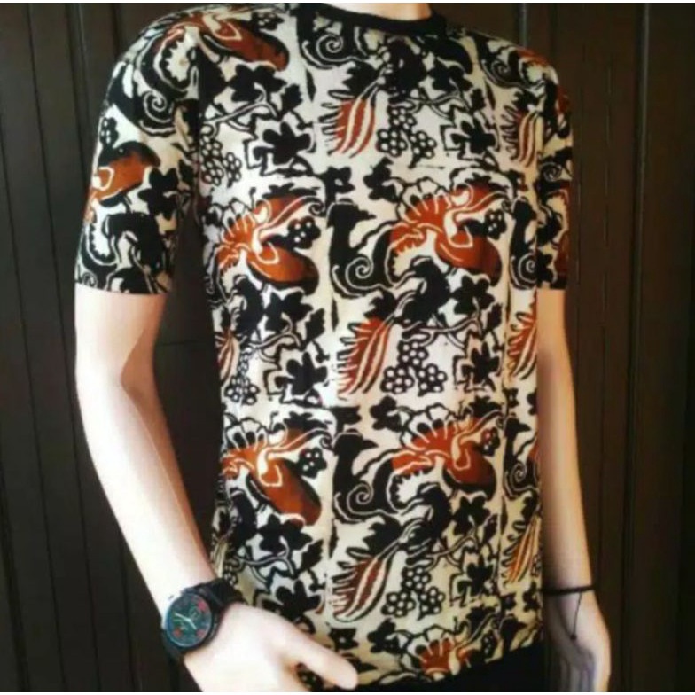 KAOS BATIK PRIA  KAOS BATIK CAP  KAOS BATIK PEKALONGAN KODE L4T8