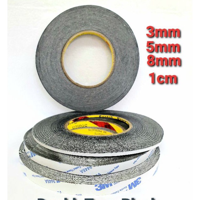 

KI3 Double Tape 3M Hitam 3mm 5mm 8mm 1cm Double Tape Black Lem Lcd Touchscreen Universal Busa Foam