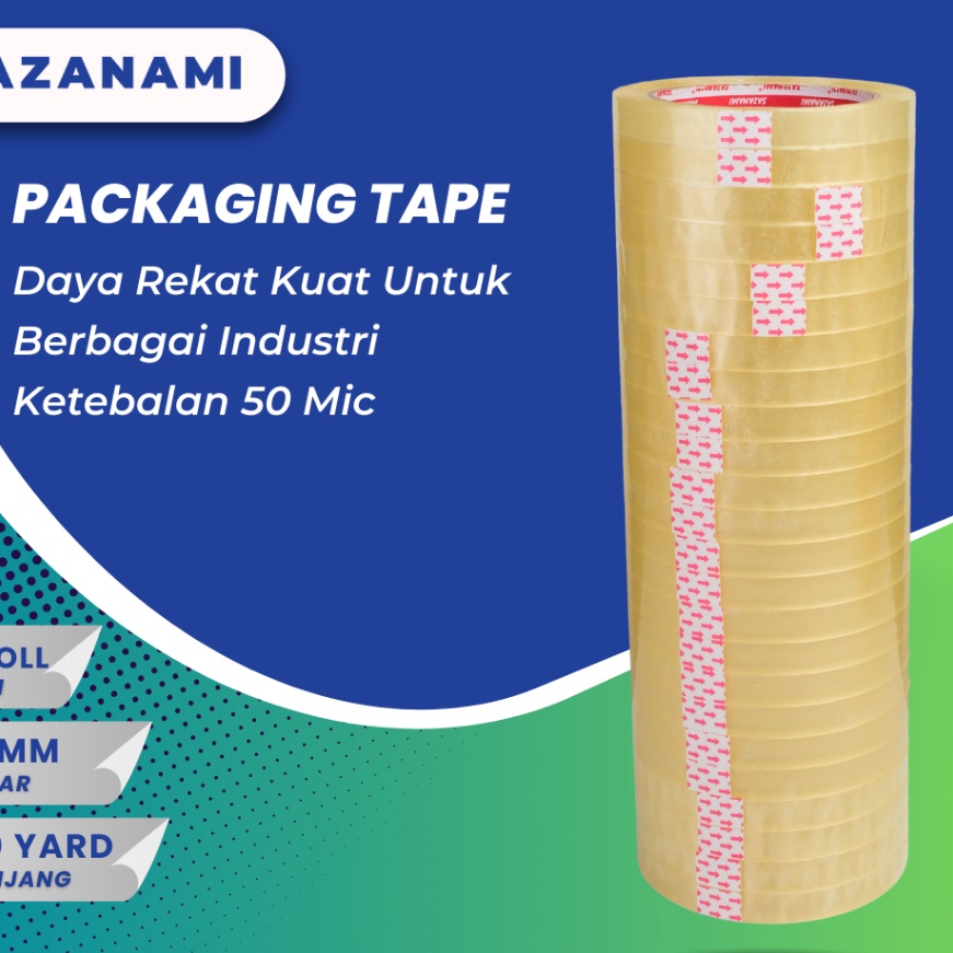 

Terkini ISOLASI BENING 12MM X 1Y SAZANAMI 12 LAKBAN SELOTIP BENING 1 PACK 24 ROLL