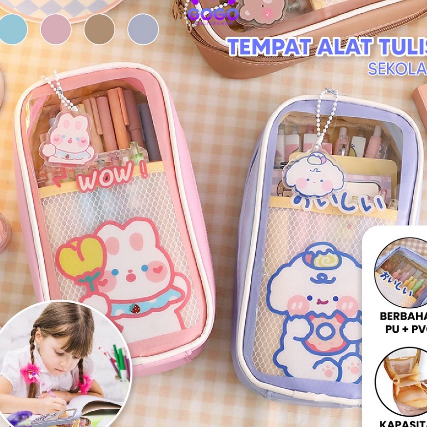

Grosir GOGOA61 Tempat Pensil Anak Transparan Motif Kartun Pencil Case Multifungsi Ala Korea Pouch Serbaguna Tempat Alat Tulis Tempat Pulpen Perlengkapan Sekolah