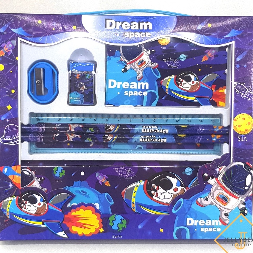 

KF7 Stationery alat tulis atk study set Astronot
