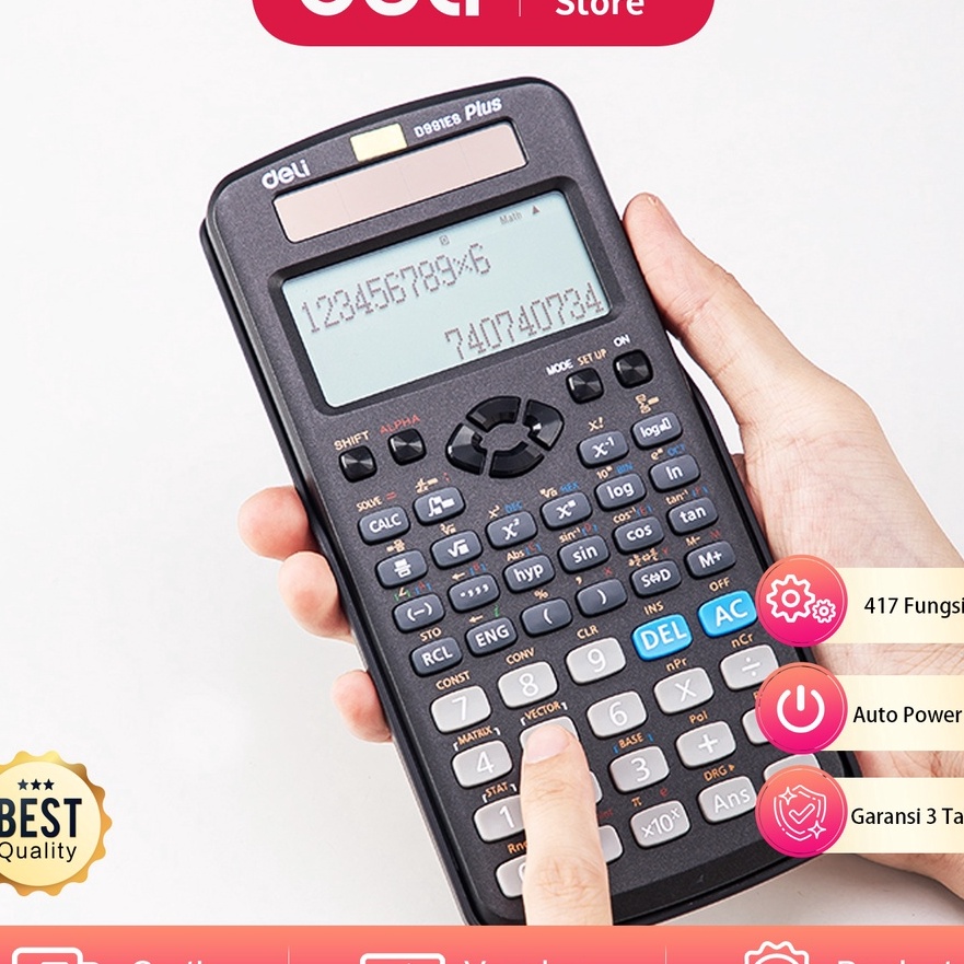 

Premium Deli Kalkulator Saintifik Scientific Calculator 417 Function 17 8 2mm 5g ED991ES