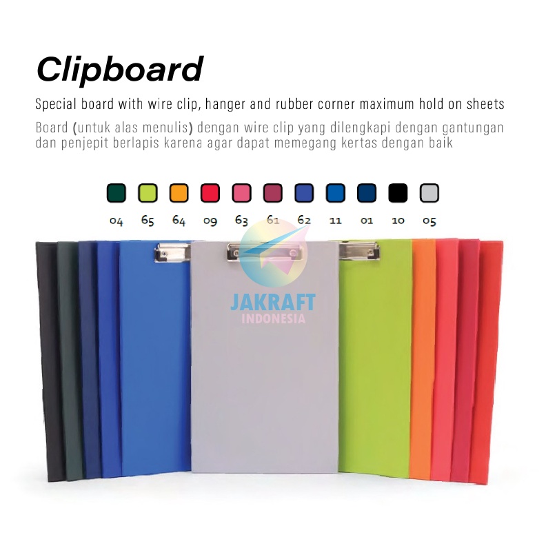 

HOT 1 Pcs Clipboard BANTEX 425 Papan Jalan Folio F4 FC Clip Board Alas Menulis