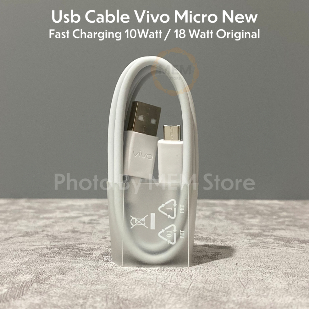 KABEL DATA CHARGER VIVO MICRO USB NEW ORI FLASH CHARGING 10W 18W Original Vivo Y20 Y20S V11 Y91 Y93 