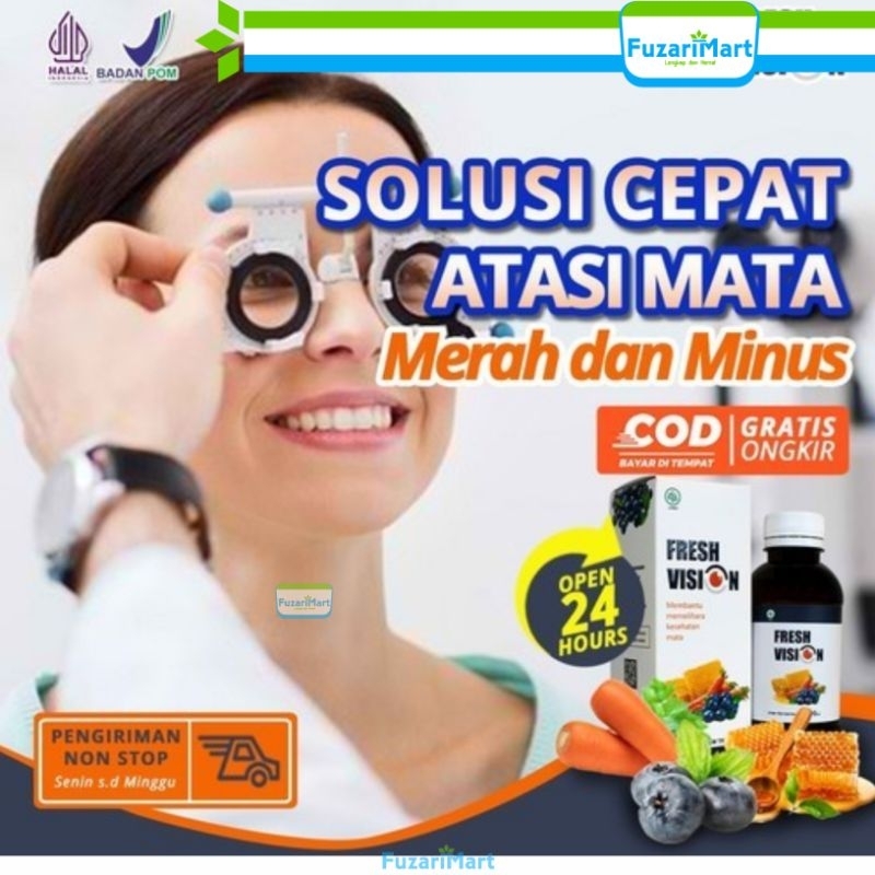 

Fresh Vision - Vitamin Mata Cegah Mata Merah Kurangi Mata Minus & Bantu Atasi Rabun Jauh Mata Merah