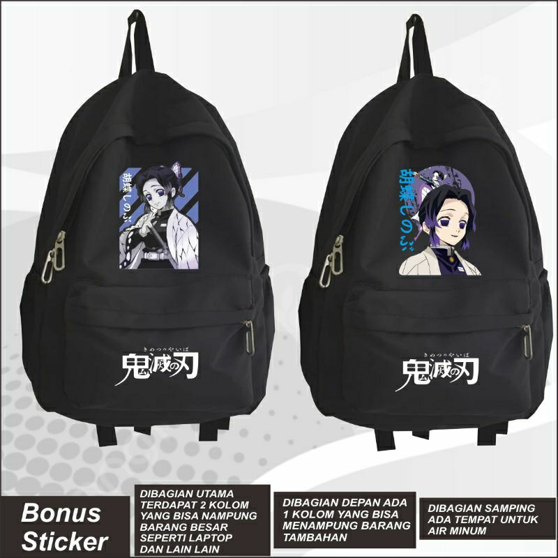 Tas Sekolah Ransel Anime Demon Slayer Kimetsu No Yaiba Shinobu Kocho