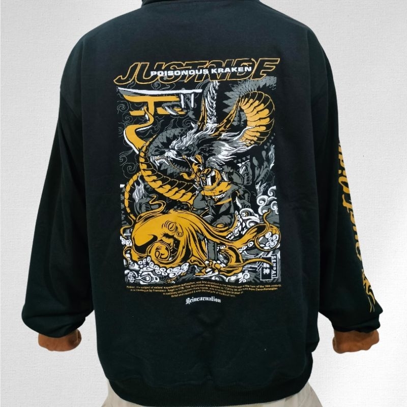 Hoodie Style Motif Jepang Ukuran XXL - Jaket Pria Motif Japan/Anime/Ninja/Samurai