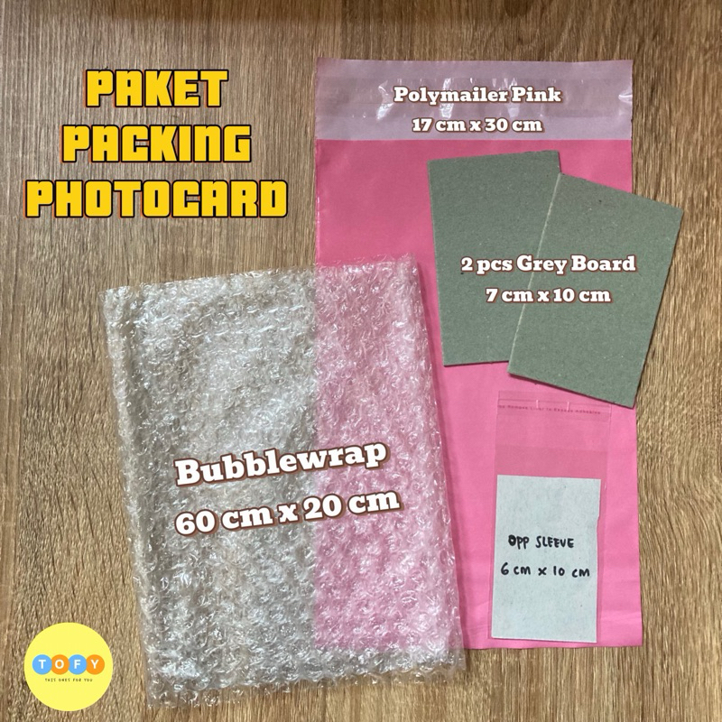 [READY] Paket Bahan Alat Safe Packing Murah Photocard PC Trading Card TC KPOP Ekonomis Eko Eco yello