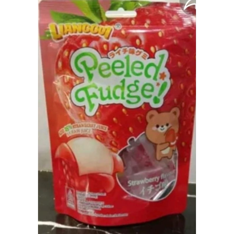 

Permen Jelly Strawberry Flavour Peeled Fudge 108gram (Add 25% Strawberry Juice)