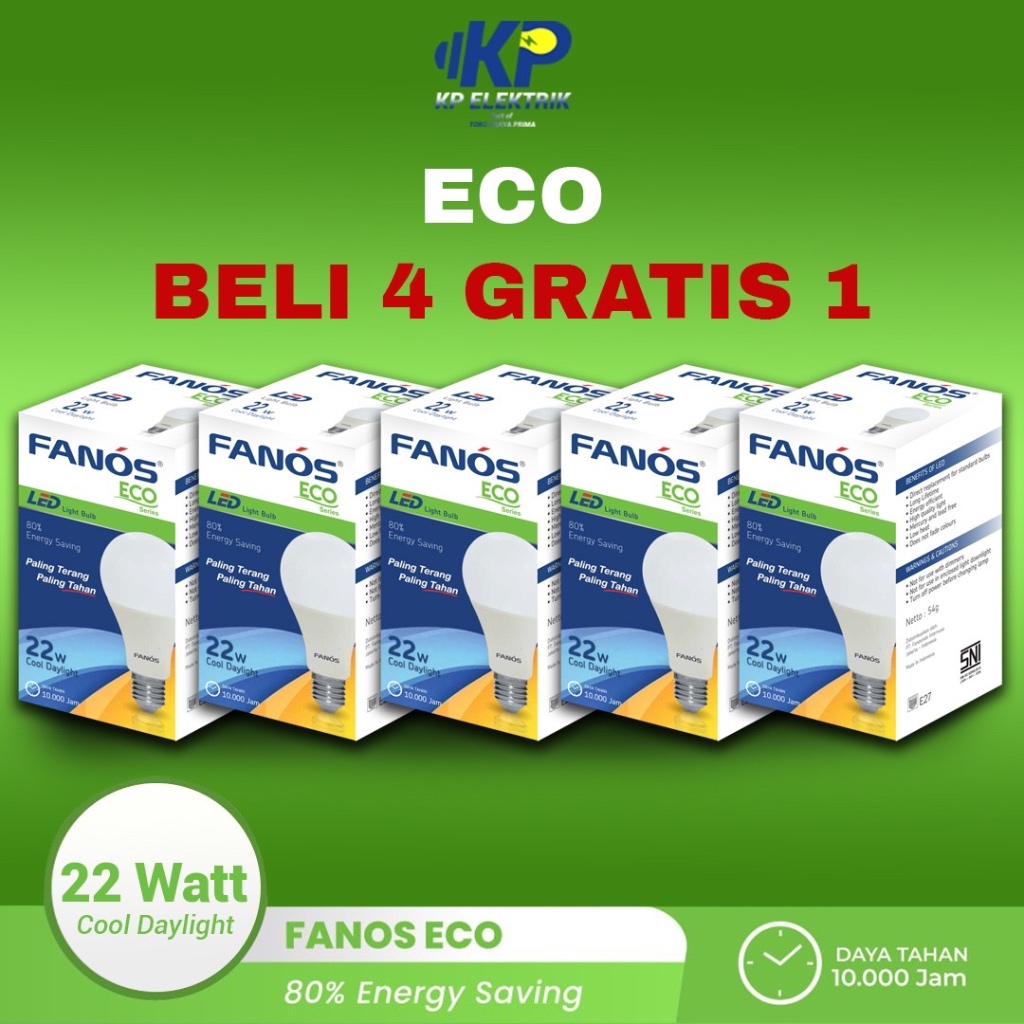 Lampu LED Fanos Eco 22 watt