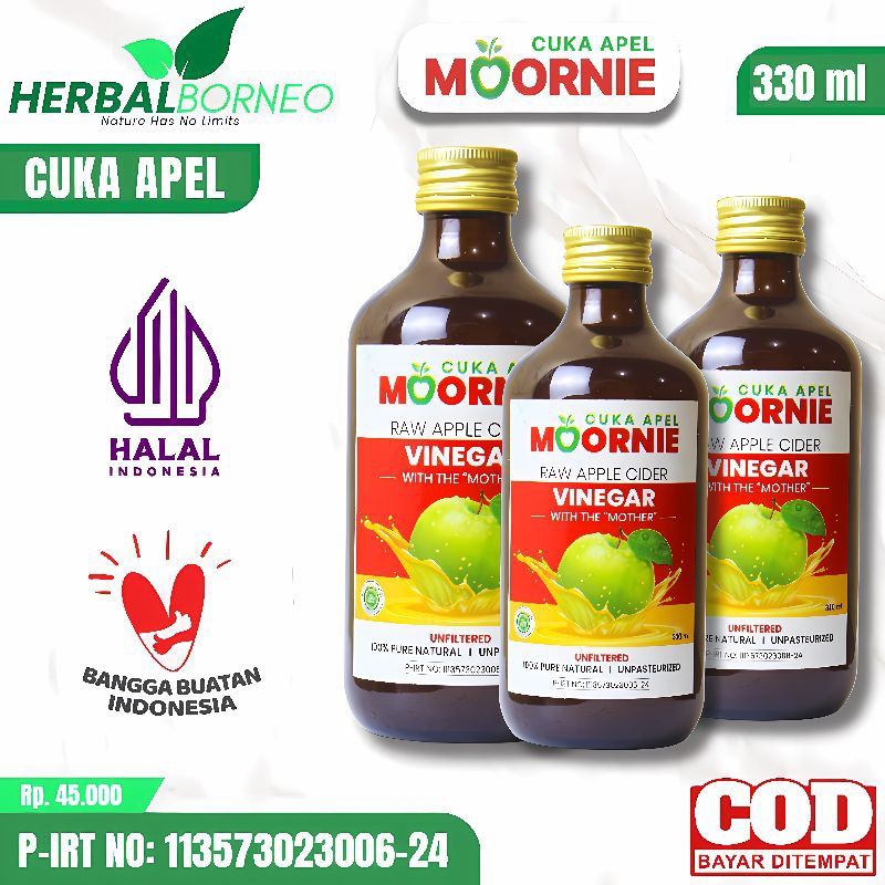 Cuka Apel Moornie With Mother Cider Vinegar Sari Apel Hijau Obat Kolestrol Menurunkan Berat Badan Or