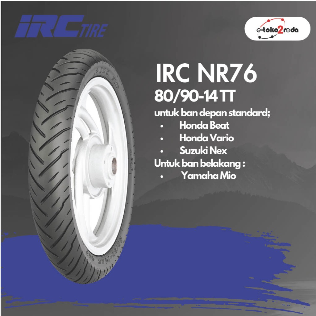 BAN MOTOR IRC TUBETYPE NR76 80/90 RING 14