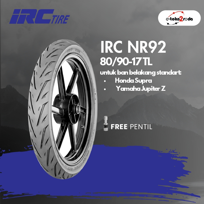 BAN IRC TUBELESS NR92 80/90 RING 17