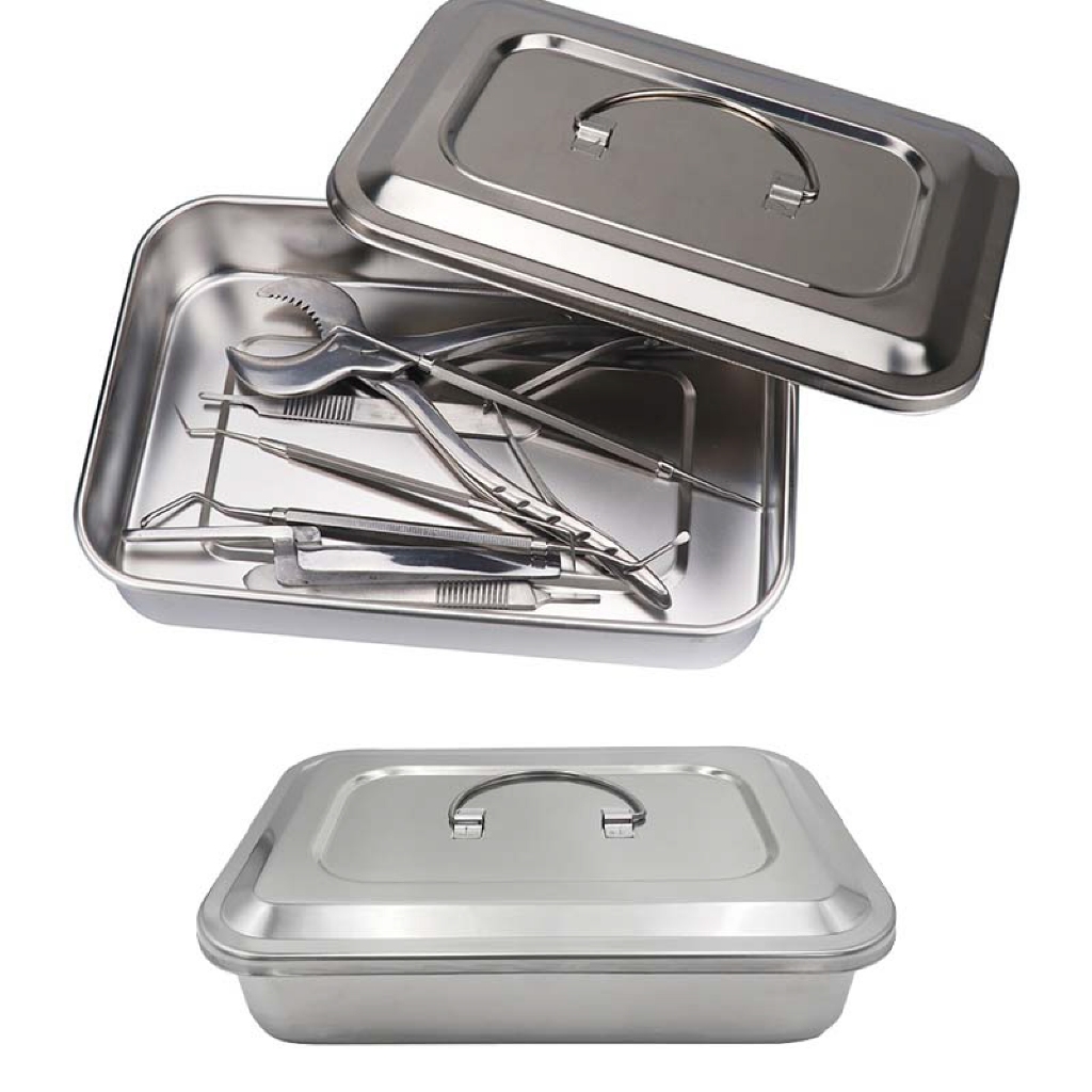 Bak Instrumen Besar Stainless Steel Dental Tray Bak Instrumen Medis Autoclave Sterilizer Medis
