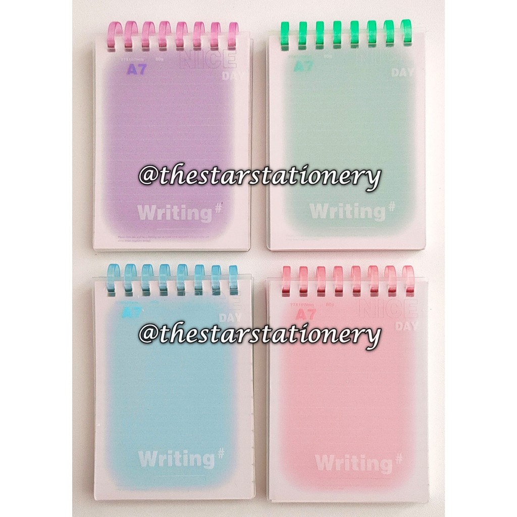 

(1 Biji) Spiral Note Book A7-042-5 A7-042-4 / Buku Tulis Spiral GXIMP 70-74 Lembar 11.3*7.7*1.3 Cm