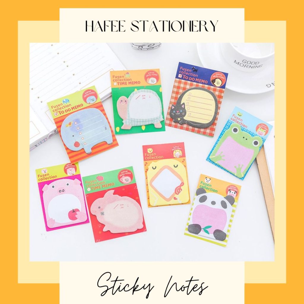 

Sticky Notes Karakter Hewan Isi 20l Tempelan Kertas Catatan Mini Book (dapat kirim instant bandung)