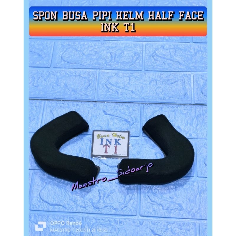 Spon Busa Helm Half Face Ink T1 Solid Cheekpad Pipi Helm Ink T1 Solid