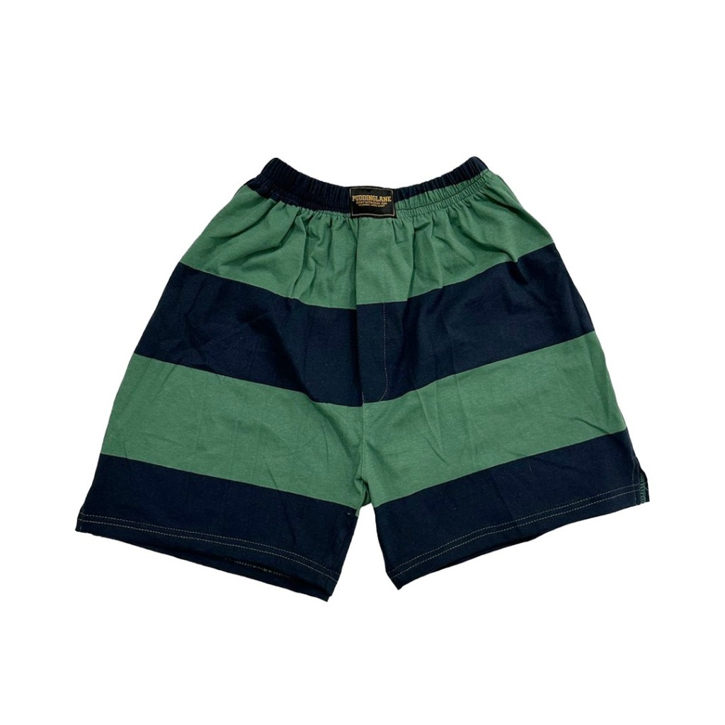 Puddinglane Celana Boxer Unisex Pria Wanita Short Pants Stripe Disda