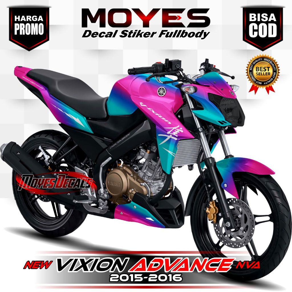 Decal Motor Vixion Advance NVA - Stiker Motor Vixion Advance NVA Fullbody Premium - Variasi Motor Ya