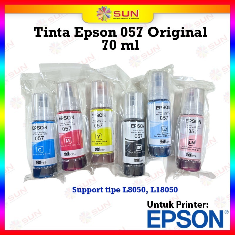 Tinta Epson Original T001 / T003 / T057 70 ml / T664 40 ml- Tinta Original Printer Epson Loosepack