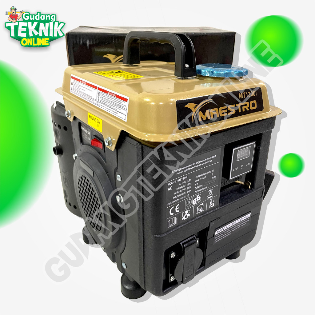 Genset Listrik 650Watt MT1300I MAESTRO 2 Tak / Portabler Generator Genset 2Tak 650 Watt MT-1300I MT 