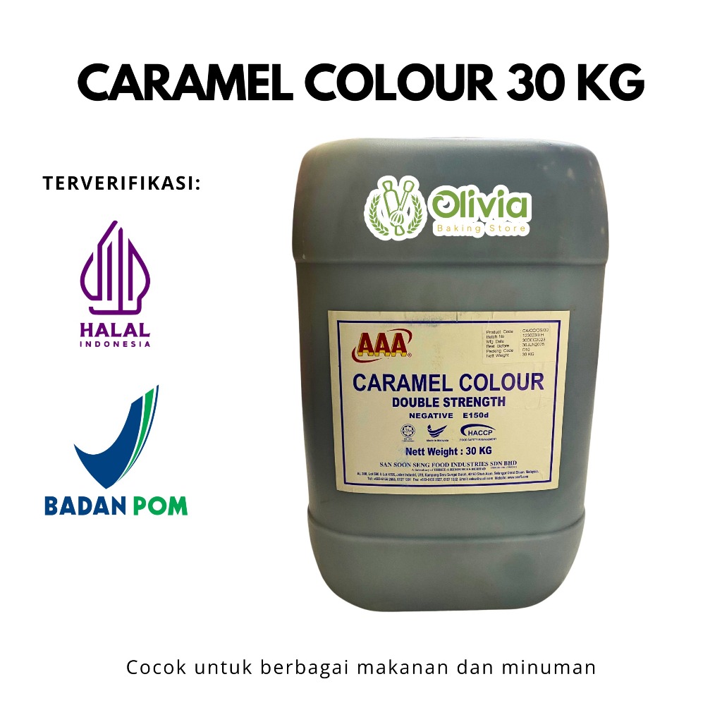 

Pewarna Kue Coklat Caramel Negatif AAA Food Grade Malaysia 1 Kg