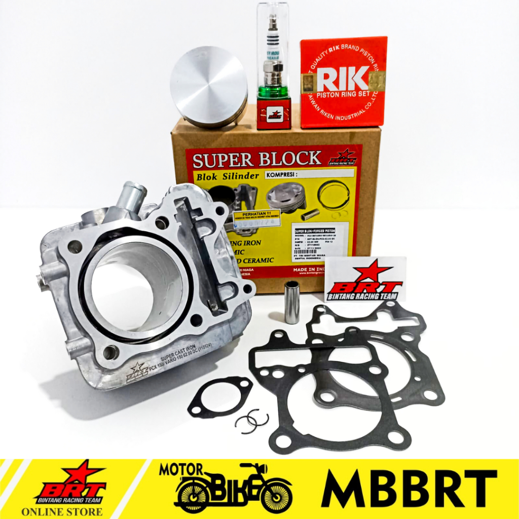 BLOK CAST IRON FORGED PISTON BRT VARIO 150 VARIO 125 PCX 150 ADV 150 DOUBLE COOLER 62mm 175cc