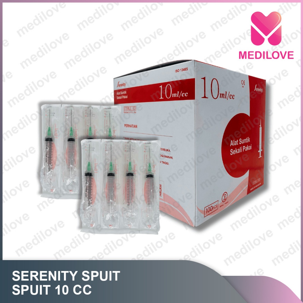 SERENITY SPUIT 10CC / SPUIT 10 CC SPUIT 10CC ONEMED / Syringe Onemed 10cc Jarum Suntik 10cc Spuit 10