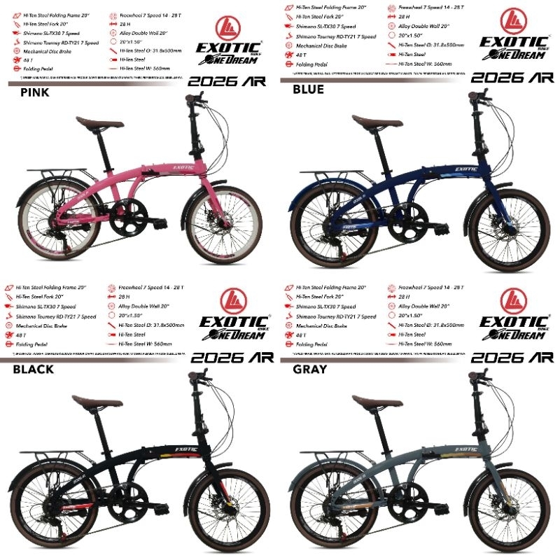 sepeda lipat 20 Exotic 2026 AR