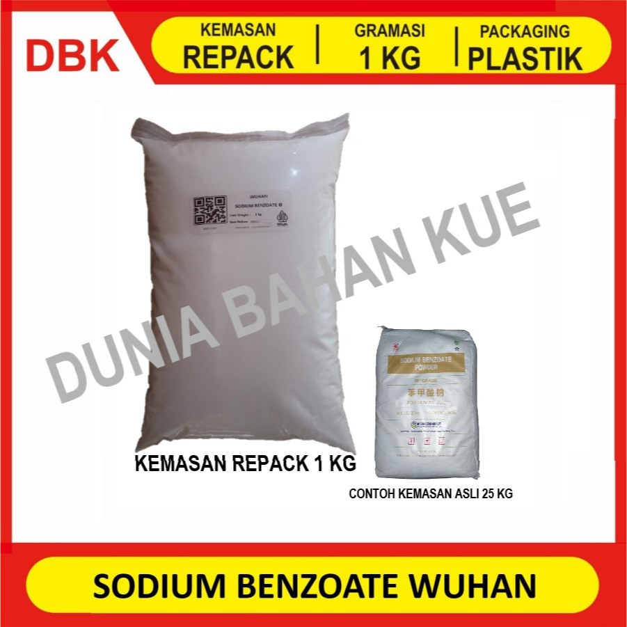 

SODIUM BENZOATE WUHAN YOU JI (C) . REPACK 1 KG / PENGAWET FOOD GRADE BENZOAT