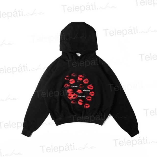 [ORIGINAL] Telepati Che Hoodie Kiss Me Black